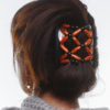 Аксессуары для волос African Butterfly Ndebele006 на коричневом гребне
